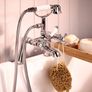 Traditional Victorian Tudor Bath Shower Mixer Tap | Chrome Image 3