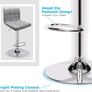 NEW SALE | Bar Stools (2/Set) Adjustable Bar Chairs Breakfast Dining Stools for Kitchen Island Counter PU Leather Double Stitching Square Back with decoration Image 4