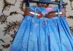 Ladies designer 3D skirt blue floral as new