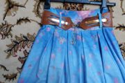 Ladies designer 3D skirt blue floral as new