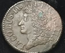 #867 - Ireland - 1690 - Half Crown - Gun Money