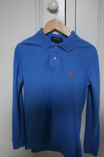 Ralph Lauren Boys Long Sleeved Blue Polo Top - Size 6