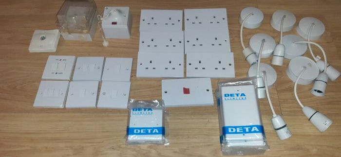 Socket, switches and light point