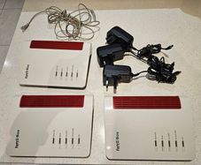 3x FRITZ!Box 7530 - Mesh Set, Unbranded, PSUs + RJ11 cable