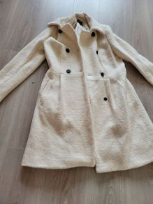 Cream ladies coat size 12