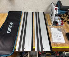 Plunge / Track Saw with 2x Rails nearly new. Erbauer erb690csw