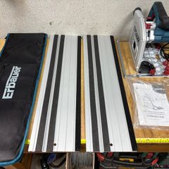 Plunge / Track Saw with 2x Rails nearly new. Erbauer erb690csw