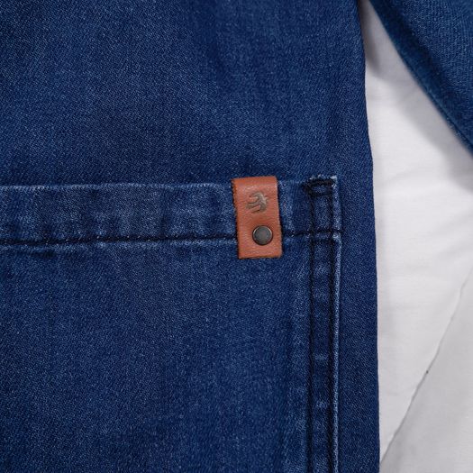 Brakeburn Dark Wash Blue Denim Chore Utility Jacket 10UK/38EU