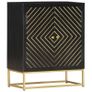 Sideboard Black and Gold 60x30x75 cm Solid Mango Wood Image 8