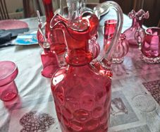 Old Cranberry Glass Decanter for sale, Postage Available