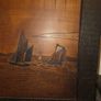 Vintage Marquetry Sailing Ships Image 6