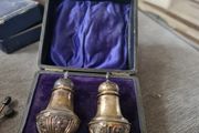 Antique silver pepperettes