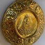 Vintage Brass Wall Plate Queen Elizabeth 41cm Image 4