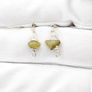 Silver Raw Peridot Wire Wrapped Earrings Image 4