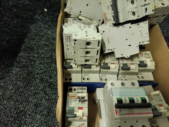 Various MCC and protection devices RCD MCB