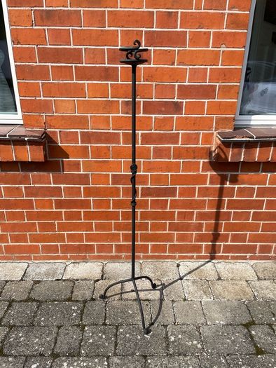 Tall wrought iron candle holder