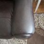 3 seater leather sofa and armchair. Image 7