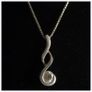 925 Sterling Silver  Zircon Pendant and Chain Necklace Image 3