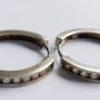 Vintage Sterling Silver & Cubic Zirconia Hoops Earrings 2,7g Image 3