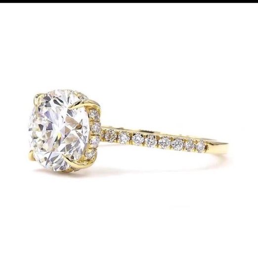 New 3.52ct Lab Grown Diamond 18ct Yellow Gold Ring