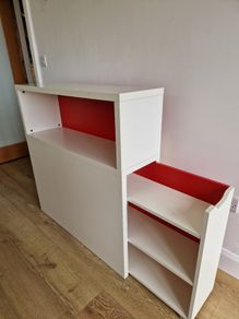 Ikea flaxa single bed headboard with storage