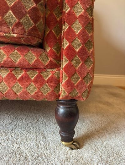 Love seat and wingback chair set