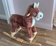 Colusa Kids Plush Rocking Horse w/Sound Ride On Toy Gift 3-6 Years