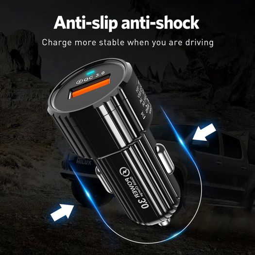 USLION 18W QC 3.0 USB Phone Small Car Quick Charger (Brand New/Warranty)