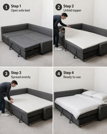 IKEA Corner Sofa Bed with Storage  Dark Grey