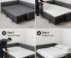IKEA Corner Sofa Bed with Storage  Dark Grey