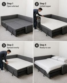 IKEA Corner Sofa Bed with Storage  Dark Grey
