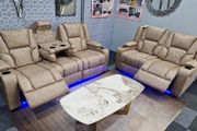 Electric Real Leather Orlando Recliner Sofa Set