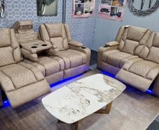 Electric Real Leather Orlando Recliner Sofa Set