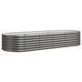 Garden Raised Bed Galvanised Steel 224x80x36 cm Grey Image 2