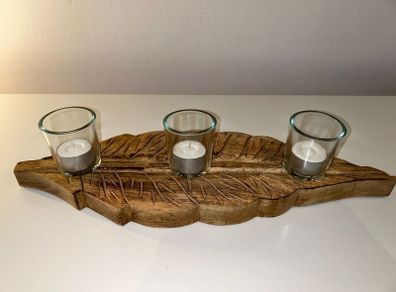 Wooden Candle Holder.