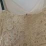 Pale yellow lace midi dress Image 8