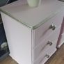 2 matching 3 drawer large solid wood bedside lockers newly restyled Image 2