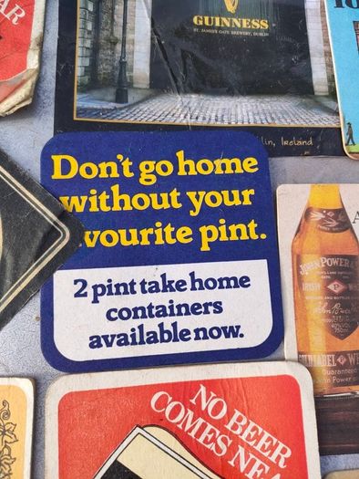 Vintage beer mat collage