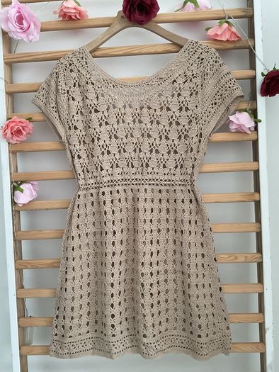 Crochet top/tunic /beachwear 100% cotton size large 12/14