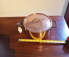 French copper saucepan
