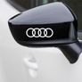 Audi Logo Rings Glow In Dark Decals Stickers Graphics X2 Set For Wing Mirrors Image 2