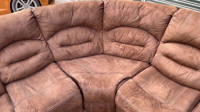 Brown Recliner L corner sofa/couch