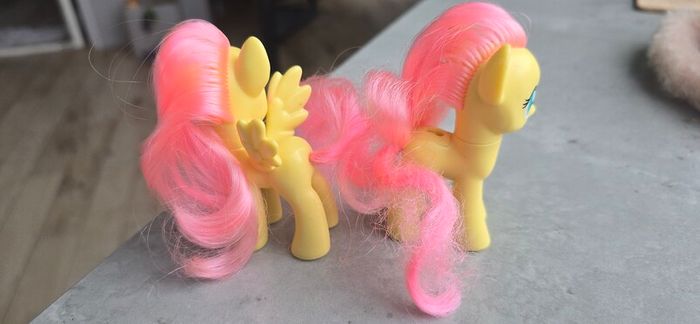 2 X Fluttershy 3 inch Brushable MLP G4 My Little Pony