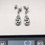 925 Sterling Silver Geometric Teardrop Stud Earrings Image 9
