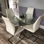 Glass Dining Table and Chair Set Image 3