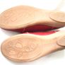 New Womens Red Leather Moccasin Shoes Size 8 or 42 Image 2