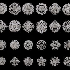24 Silver Brooches
