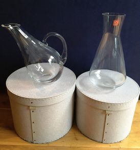 RCR Crystal Carafe  + Wine Decanter  /  Tilted Glass Pitcher