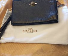 Coach double zip wallet
