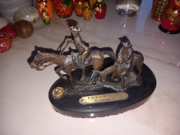 Bronze sculpture of Don Quixote, heavy, collectible, D18 post 10e